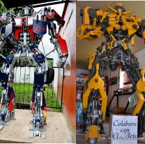 ¡Un genio! / Recicló chatarra y diseñó transformers