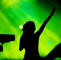 <p>Band giving concert. Backlight image</p>