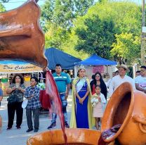 VIDEO | Ya está funcionando la fuente de vino tinto en Animaná