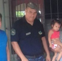 Un policía salvó la vida de una niña de un año y medio