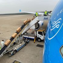 Llegó el primer vuelo de Aerolíneas Argentinas con 14 toneladas de insumos médicos de China