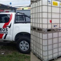 Bomberos de Castañares distribuyen lavandina a instituciones