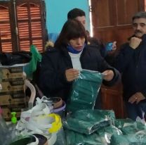 Excombatientes de Malvinas donan barbijos