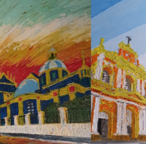 En la cuarentena, un artista salteño pintó todas las iglesias: “Es mágico”