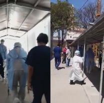 Enfermero salteño pasó 12 días con respirador: así lo recibieron sus pares al salir