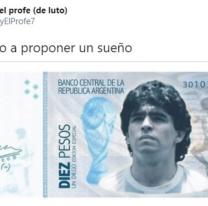 Murió Maradona: proponen crear un nuevo billete de $10 con la cara del Diego