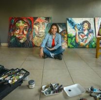 Artista plástica salteña expone sus obras en una galería de arte de México
