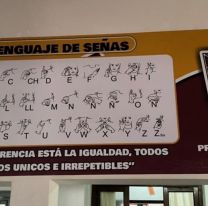 Un colegio salteño puso un cartel con lengua de señas: “Esto sí es inclusivo”