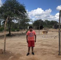 Armó una cancha de vóley con palos y una red de pesca: ahora solo necesita una pelota