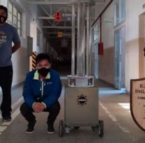 Se lanzará al mercado el robot sanitizante creado por alumnos de la técnica de Quijano