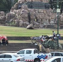 Los manteros desembarcaron en el Monumento a Güemes