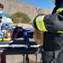 El SAMEC rescató a una persona accidentada a más de 3 mil metros de altura