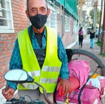 Con 72 años recorre el país en bicicleta y llegará a Salta en los próximos días