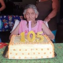 Doña Felisa festejó sus 105 años, pero ella dice que tiene más