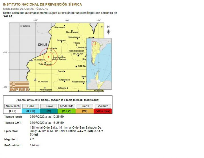 Un Fuerte Temblor Sacudi A Salta Este S Bado Salta Soy