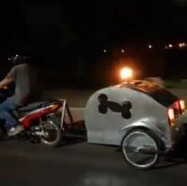 El salteño que creó una motoambulancia para mascotas es noticia nacional