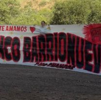 &#8220;Te amamos Franco Barrionuevo&#8221; la inmensa bandera que apareció en Cafayate