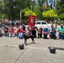 Peregrinos llegaron desde San Carlos para cumplir con el Señor y la Virgen del Milagro