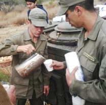 Chocolatada gratuita por Malvinas en Campo La Cruz