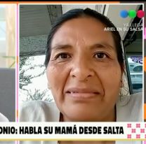 Antonio se quebró al ver en vivo a su mamá desde Salta: "La extraño todos los días"