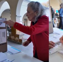 Abuela salteña fue a votar a los 100 años y emocionó a todos en la escuela