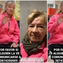 Desapareció una abuelita en Salta: piden la ayuda de todos para encontrarla