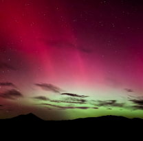 Impresionante aurora austral cubrió el cielo de Ushuaia