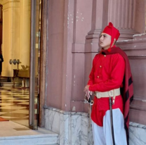 Los Infernales presentes en la guardia de honor de Presidencia de la Nación 