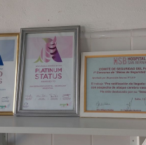 La unidad de ACV del Hospital San Bernardo recibió un premio internacional